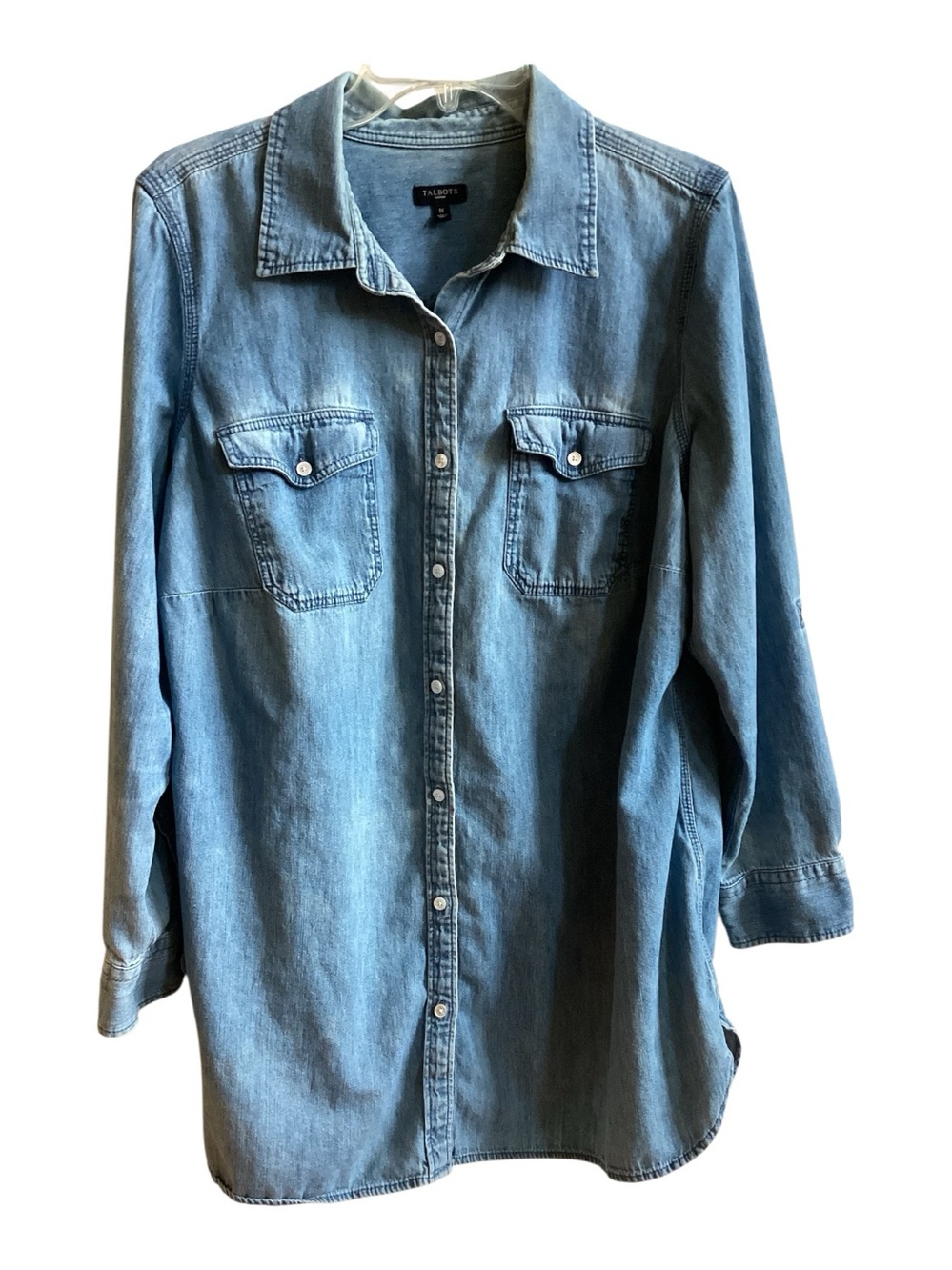 Talbots Light Blue Denim Button-Front Shirt Women’s size 1X